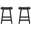 WestinTrends 2PC 24" Outdoor Adirondack Backless Counter Stool Set, Black