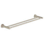 Symmons - Dia Double Wall-Mounted Towel Bar, Satin Nickel - The Dia collection offers a contemporary design that fits any budget. The combination of the Dia collection's quality materials and sleek design makes it the smart choice for any contemporary bath. One of our most popular designs, customers love the effortless style that our Dia suite brings to their space and you will, too.