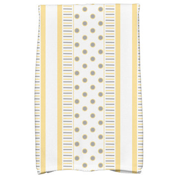 18x30" Comb Dot Stripe Print Hand Towels, Gray