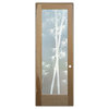 Interior Prehung Door or Interior Slab Door - Bamboo Shoots - Hickory - 28"...