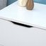 Modern Bedside Table, White Finished MDF With Storage Drawers and Open Shelf