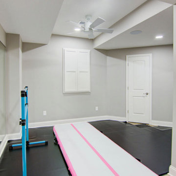 Transitional Basement Finish Liberty, MO