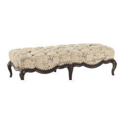 Graphite  Bench - Caracole 60 Inch Wide Bench - Footstools And Ottomans