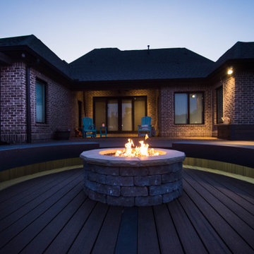 New Deck with Fireplace