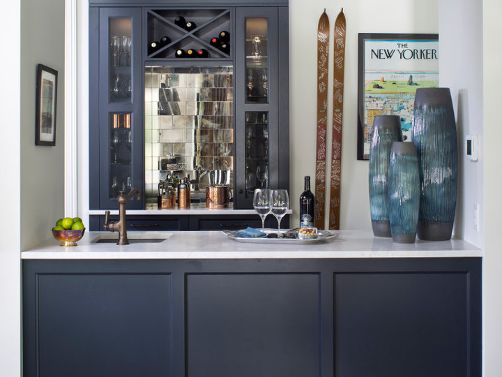 Galley - Transitional Home Bar