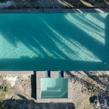 Pool remodeling mini pebbles - Fullerton
