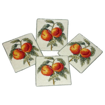 Peach Coasters, Set of 4