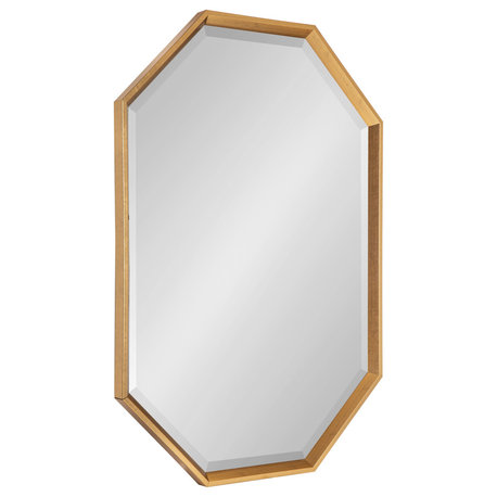 Calter Elongated Octagon Wall Mirror, Gold