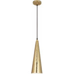 Robert Abbey - Robert Abbey 9873 Dal, 1" 1 Light Pendant - Cord Color: Black Fabric Wrapped Dal 175 Inch 1 Lig Aged Brass Metal Sha *UL Approved: YES Energy Star Qualified: n/a ADA Certified: n/a  *Number of Lights: 1-*Wattage:60w Incandescent bulb(s) *Bulb Included:No *Bulb Type:Incandescent *Finish Type:Aged Brass