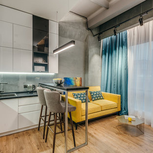75 Beautiful Small Industrial Living Room Pictures & Ideas | Houzz