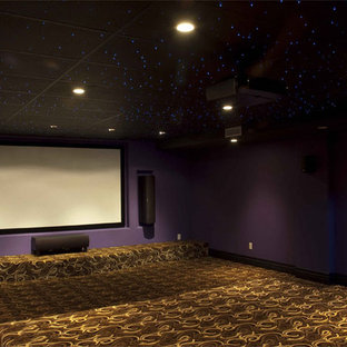 Contemporary home cinema in Wichita.
