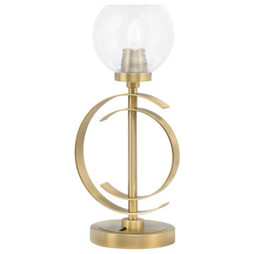 Table Lamps Accent Lamp New Age Brass Finish 5.75 Clear Bubble Glass