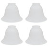 Aspen Creative 23023-4 Replacement Bell Shaped Frosted Glass Shade 4 Pack