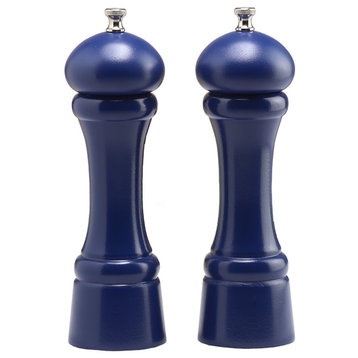 Chef Specialties Pro Series Pepper and Salt Mill Set, Blue, 8"