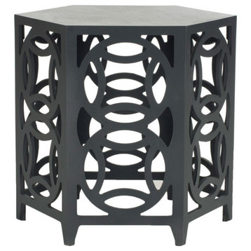 Kalah Side Table, Charcoal Gray