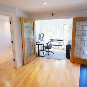 Partitioned home office and guest room remodel