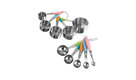 Measuring Cups and Spoons Set, Color Handles by Classic Cuisine, 10 Piece
