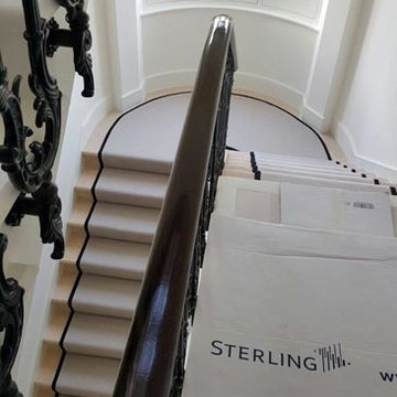 Installing Carpet to Stairs With Border
