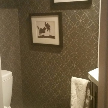 Tiny Powder Room under the stairs.