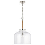 Austin Allen & Co - Austin Allen & Co 9F373A Corde, 1-Light Pendant - 9F373ATaking a cue from classic farmhouse style, this 1-Corde 1 Light Pendan Polished Nickel Clea *UL Approved: YES Energy Star Qualified: n/a ADA Certified: n/a  *Number of Lights: 1-*Wattage:100w E26 Medium Base bulb(s) *Bulb Included:No *Bulb Type:E26 Medium Base *Finish Type:Polished Nickel