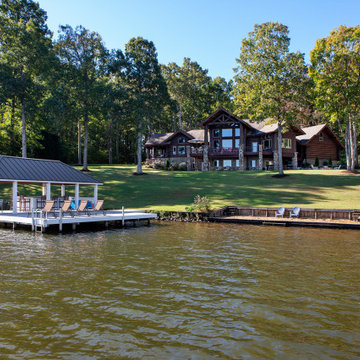 North Carolina Handcrafted Log Home - Lake Gaston Residence