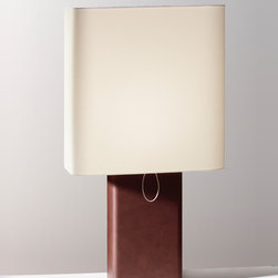 Akari | Futura Nappa Leather Table LED Lamp - Table Lamps