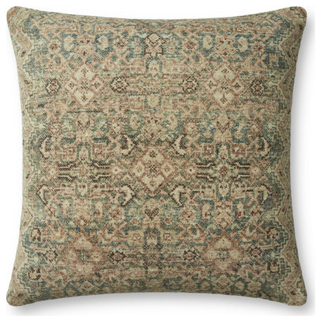 Angela Rose x Loloi Cove Navy / Natural 18'' x 18'' Cover Only Pillow