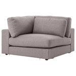 Four Hands - Bloor Sectional Laf-Chess Pewter - Deep, low seating says relax. A flexible, one-armed chair is covered in an inviting, durable light grey woven fabric. Modular components allow the perfect combination for any space.