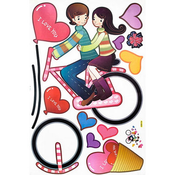 Bick Couple - X-Large Wall Decals Stickers Appliques Home Decor
