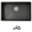 STYLISH 30 inch Graphite Black Single Bowl Undermount Stainless Steel Kitchen Si