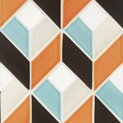 12x12 Retro Cube Mosaic in M09 Board Shorts color blend - Products