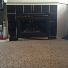 Fireplace before and after