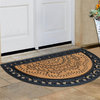 A1HC Heavy Duty Half Round Single/Double Doormat Coir and Rubber, 30"x48"