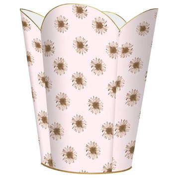 Pink and Brown Daisy Wastepaper Baskets