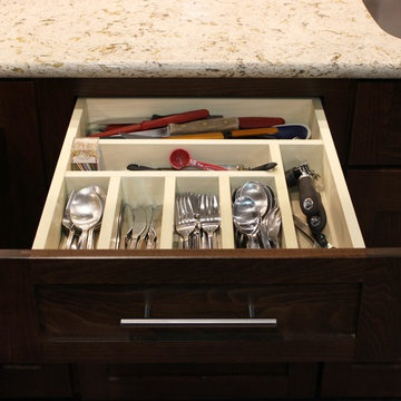 Port Byron, IL- Transitional Kitchen With Rich Dark Cabinets and Quartz Counters