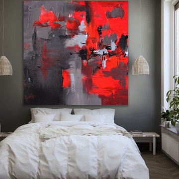 "Power" 48x48 inches Contemporary Art Large Modern Painting MADE TO ORDER