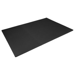 ProSource Tri-Fold Folding Thick Exercise Mat 6'x4', Carrying Handles, Black