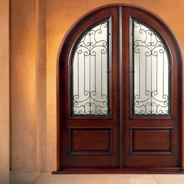 Pair of Iron & Wood Doors