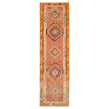 Rug N Carpet Vintage Handmade Turkish 3'5"x11'6" Runner Rug