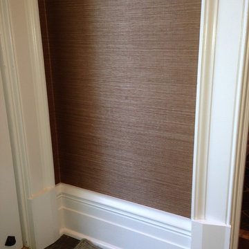 Grass Cloth Inspired Hallway!