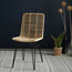 Rattan and Metal Dining Chairs, Set of 2