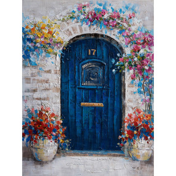 "The Blue Door" Hand Painted Canvas Artwork; Fine Art; Modern