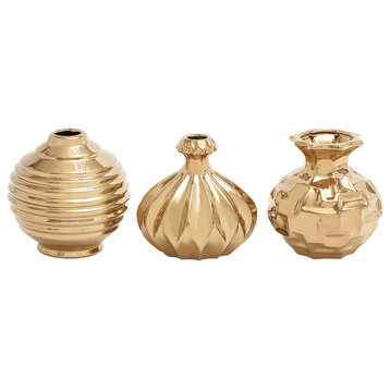 Modern Gold Ceramic Vase Set 92560