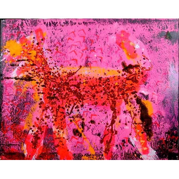 Peter Mayer, Dog 1, Painting With Glitter