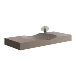 ADM Bathroom Design - ADM Circular Wall Mounted Sink, White, 39" - Bathroom Sinks