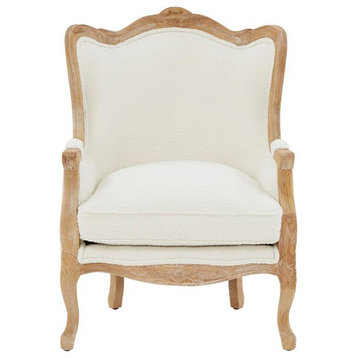 Safavieh Fallon Wing Chair Ivory