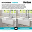 Turino 33" Farmhouse Reversible Apron Front Fireclay 1-Bowl Kitchen Sink MWH