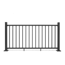 ALX Classic Railing in Matte Black - Deck Tiles And Planks