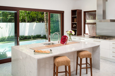 Inspiration for a contemporary kitchen remodel in Miami