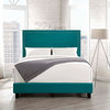 Picket House Furnishings Emery Upholstered Platform Bed, Teal, Queen